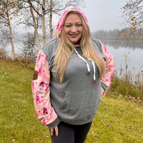 Lightweight Sleeve Print Hoodie