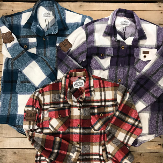 Plaid Button-Up Flannel Shirt - Clearance – Alaska Chicks Co