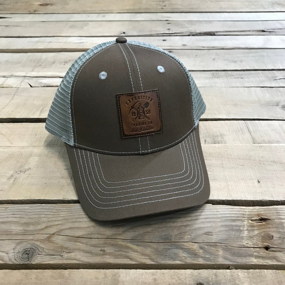 Expedition Leather Patch Trucker Hats