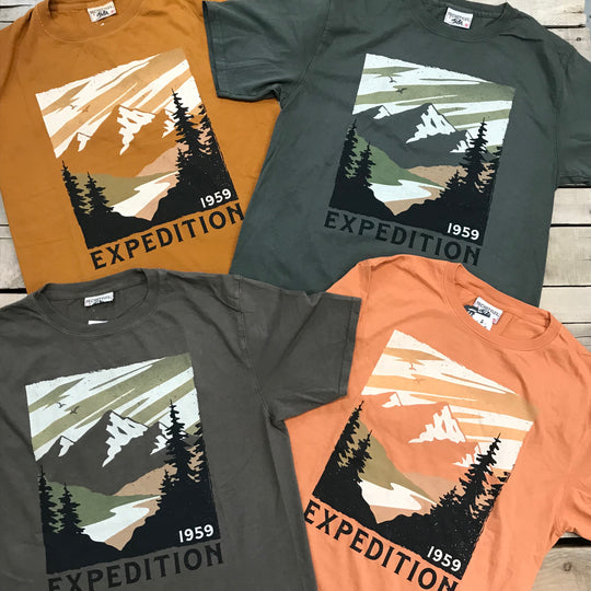 Expedition Mountain River Scene T-Shirt