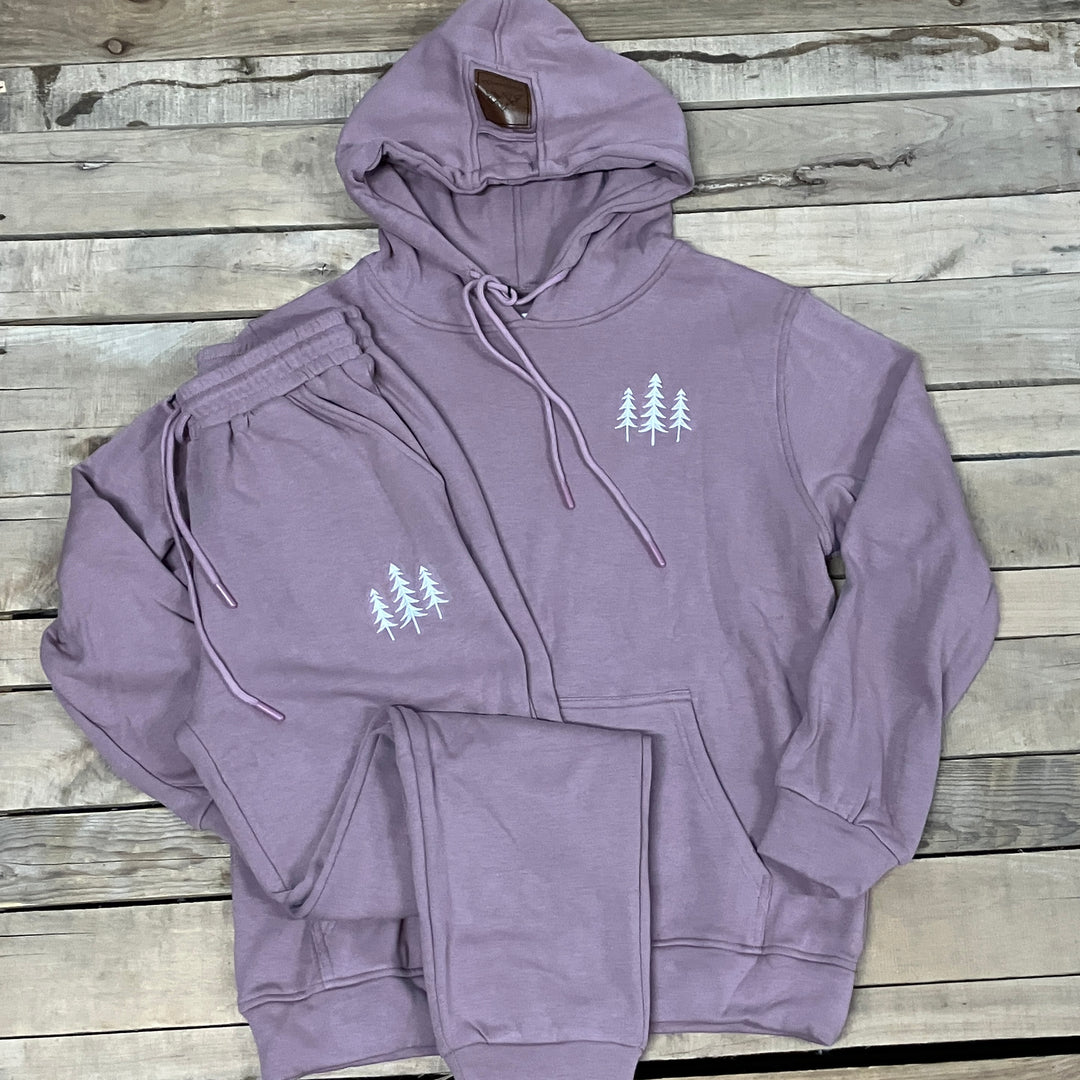 Embroidered Three Tree Hoodie