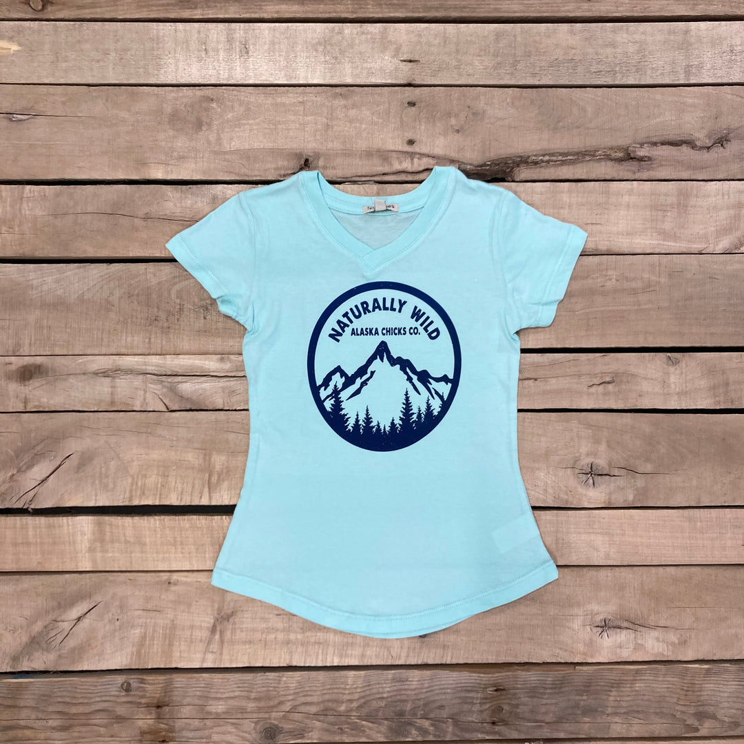 GIrl's Naturally Wild V-neck T-shirt