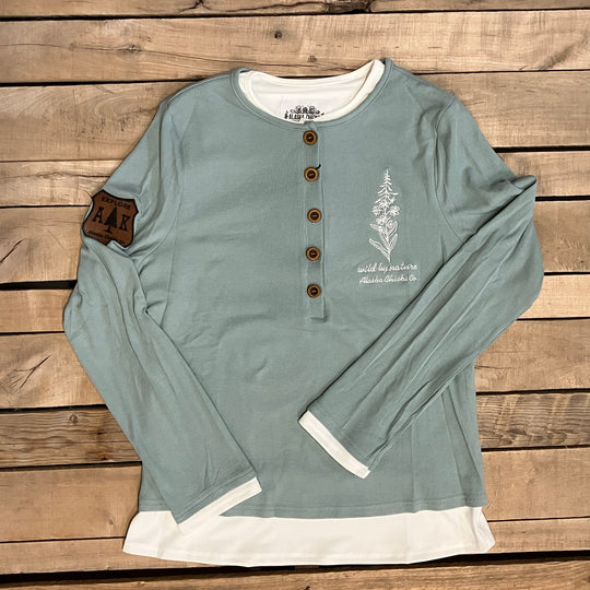 Wild By Nature Double-Layer Henley