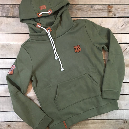 Wholesale: Leather Patch Hoodie