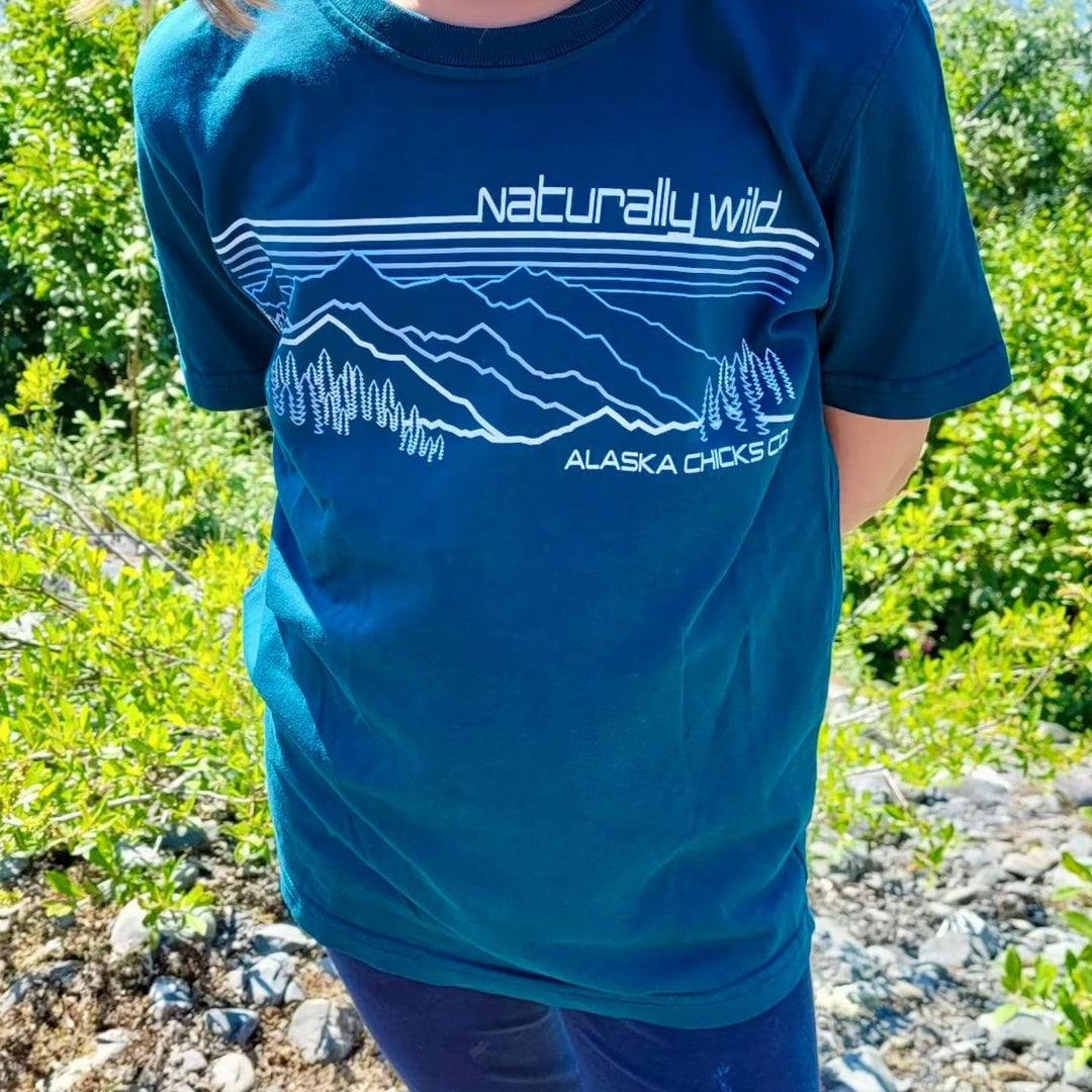 GIrl's Naturally Wild Digital Mountain T-Shirt