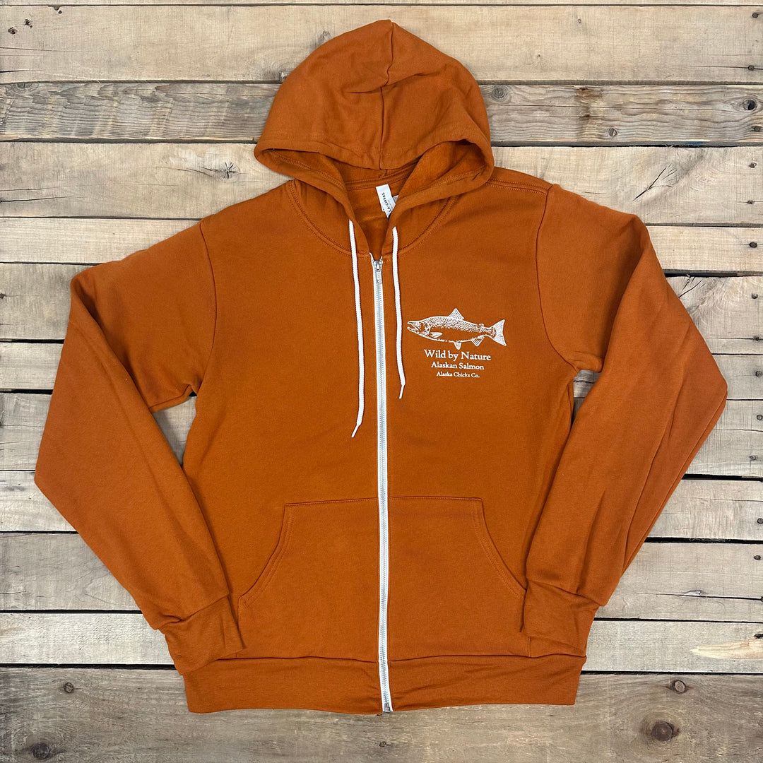 Wild Alaskan Salmon Zip-Up Hoodie