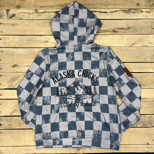 Checkered Quarter Zip Hoodie