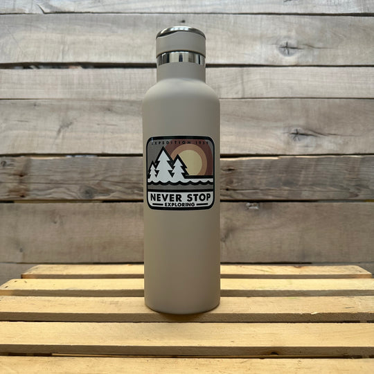Never Stop Exploring Water Bottle