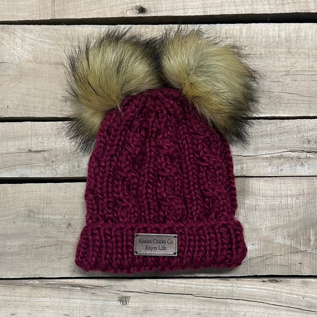 Girl's Alaska Chicks Double Pom Hat