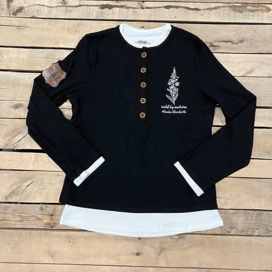 Wild By Nature Double-Layer Henley