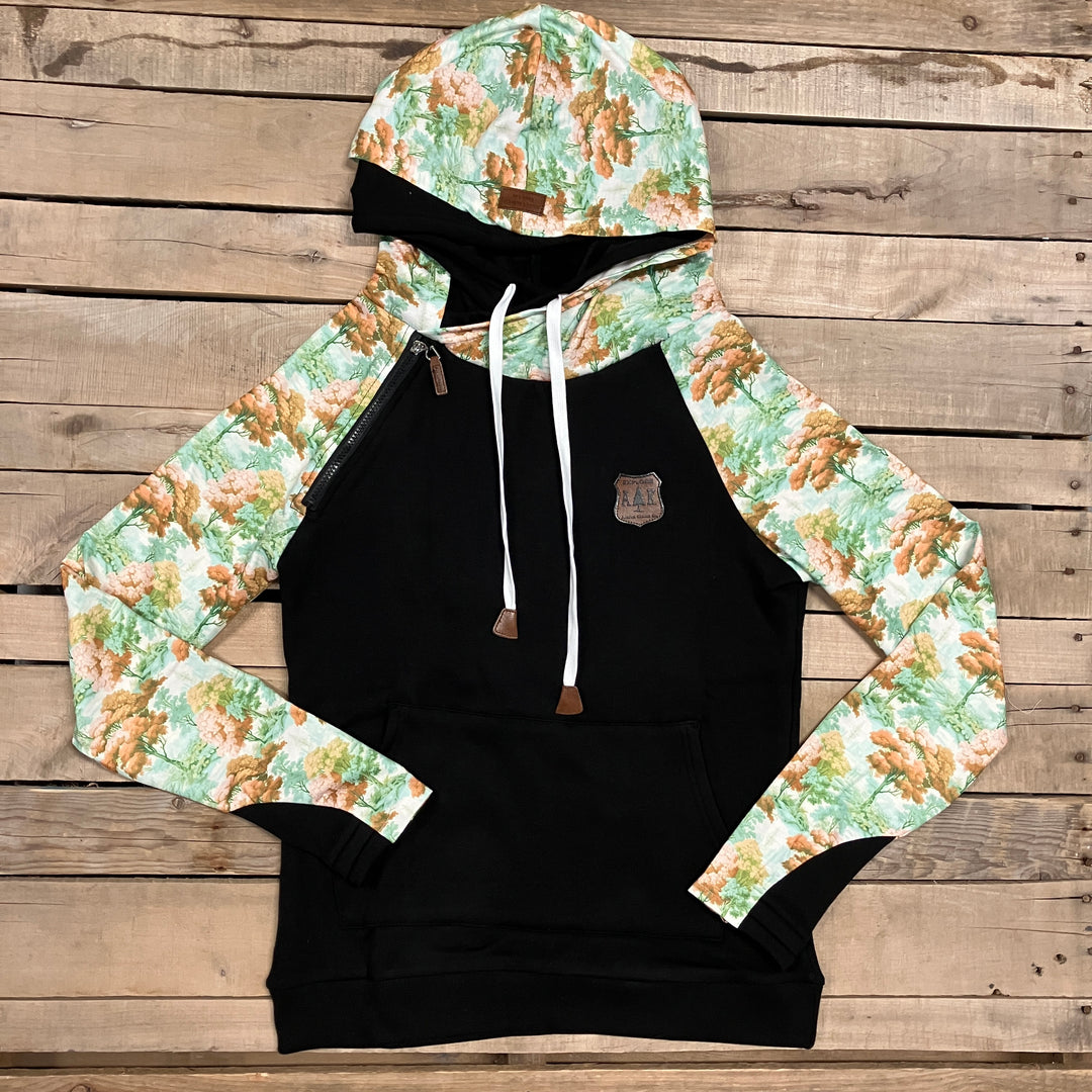 Watercolor Woodland Sleeve Hoodie