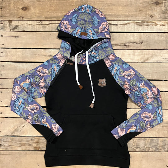 Blooming Bird Sleeve Hoodie