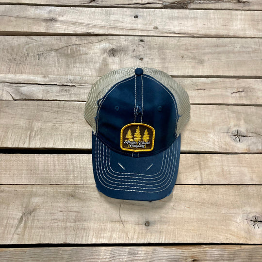 Distressed Three Tree Trucker Hat