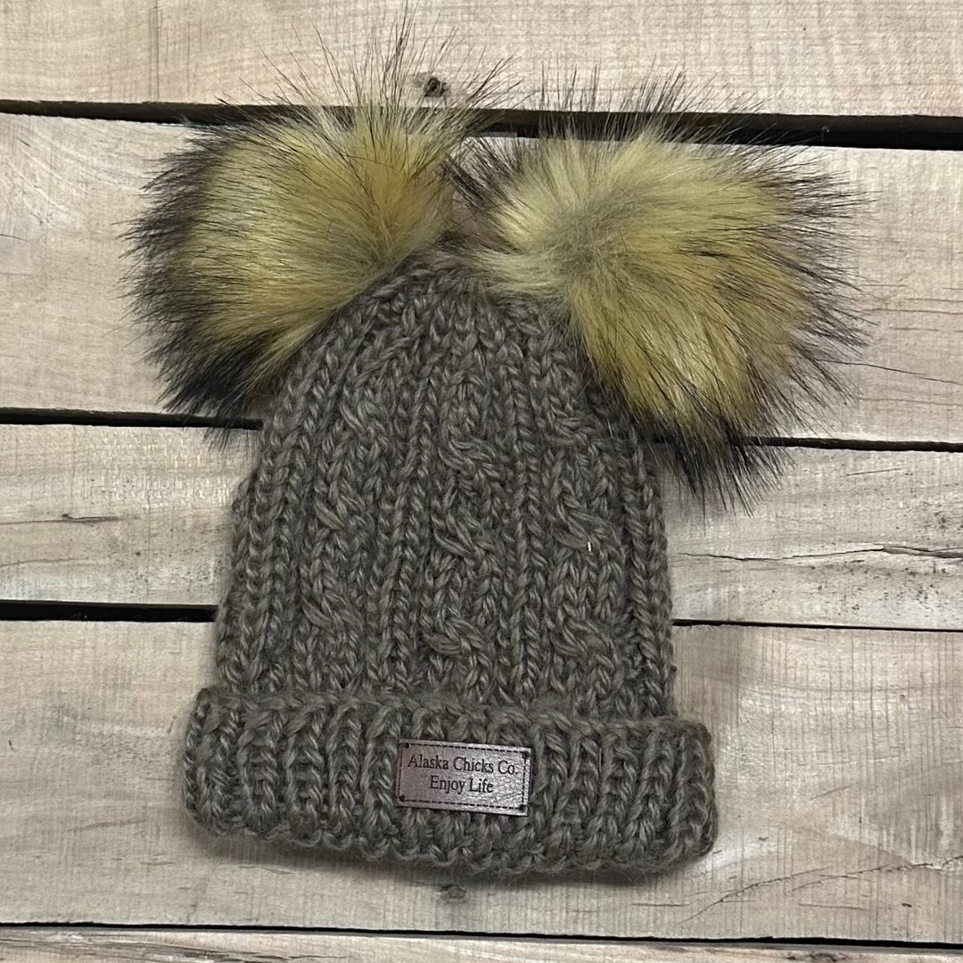 Girl's Alaska Chicks Double Pom Hat