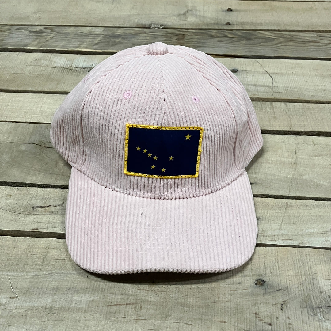 Alaska Flag Patch Corduroy Trucker Hat