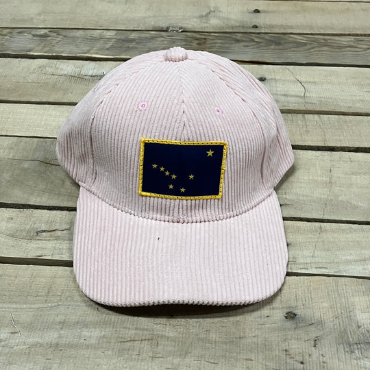 Alaska Flag Patch Corduroy Trucker Hat
