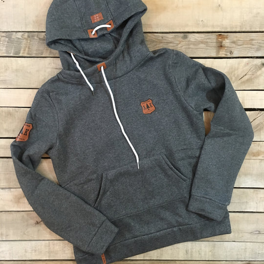 Wholesale: Leather Patch Hoodie