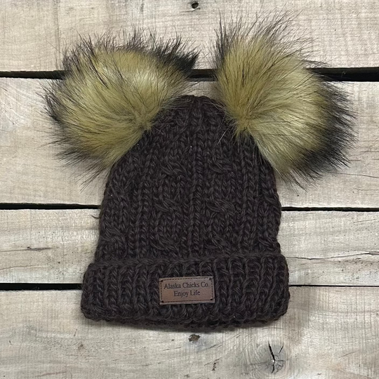 Girl's Alaska Chicks Double Pom Hat