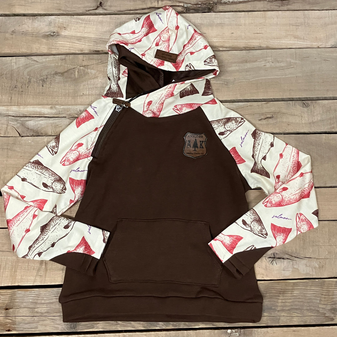 Girl's Salmon Sleeve Hoodie