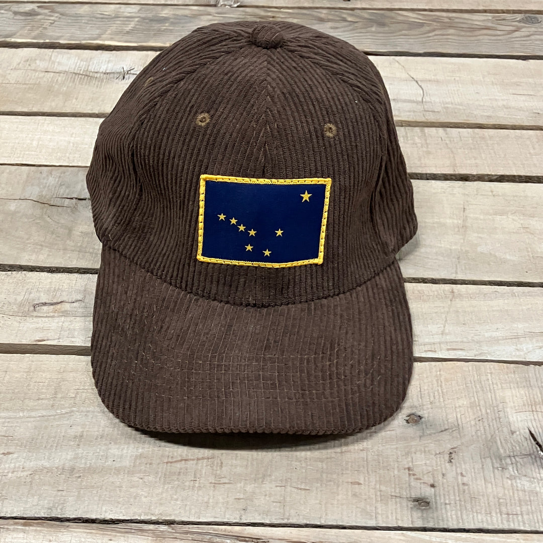 Alaska Flag Patch Corduroy Trucker Hat