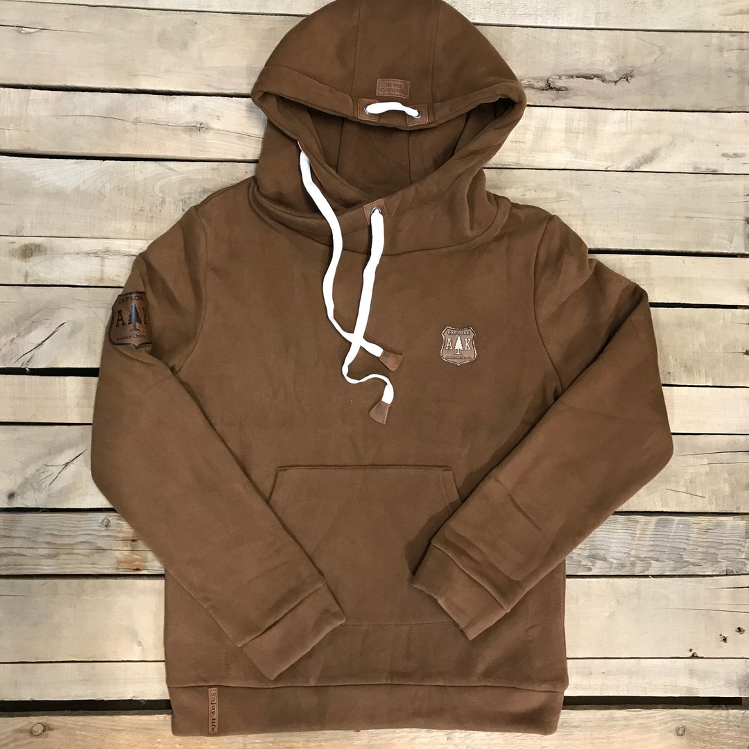 Wholesale: Leather Patch Hoodie