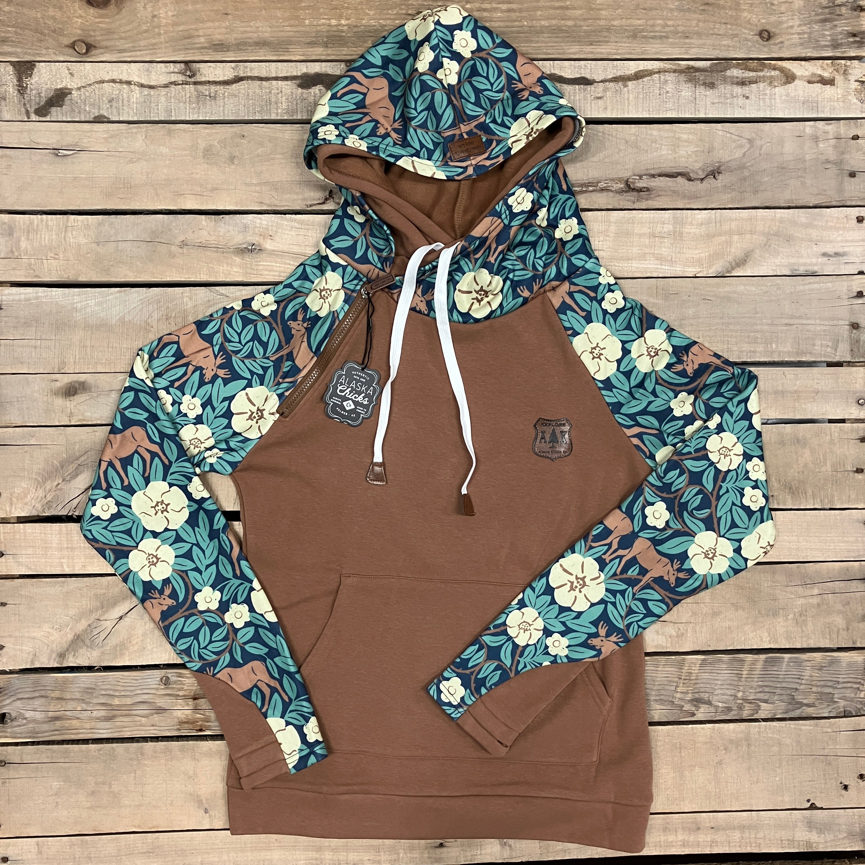 Moose Sleeve Hoodie – Alaska Chicks Co