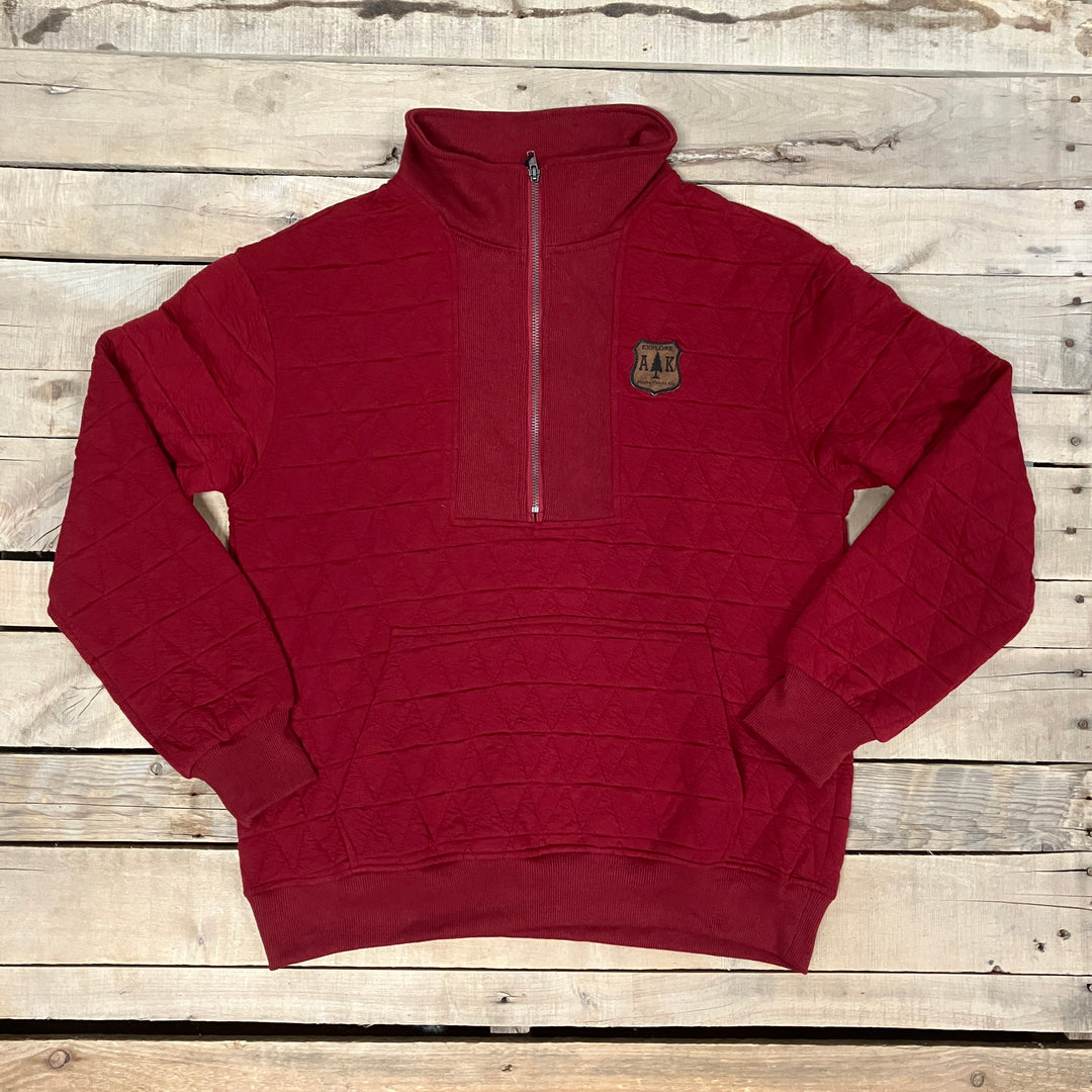 Quilted 1/4 Zip Pullover