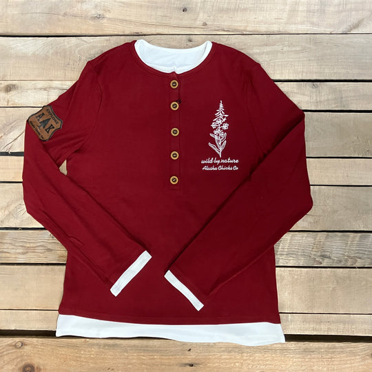 Wild By Nature Double-Layer Henley