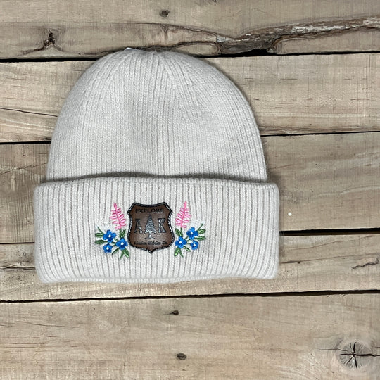 Embroidered Fuzzy Beanie - Shield Patch