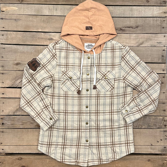 Hooded Flannel Shacket - Lined