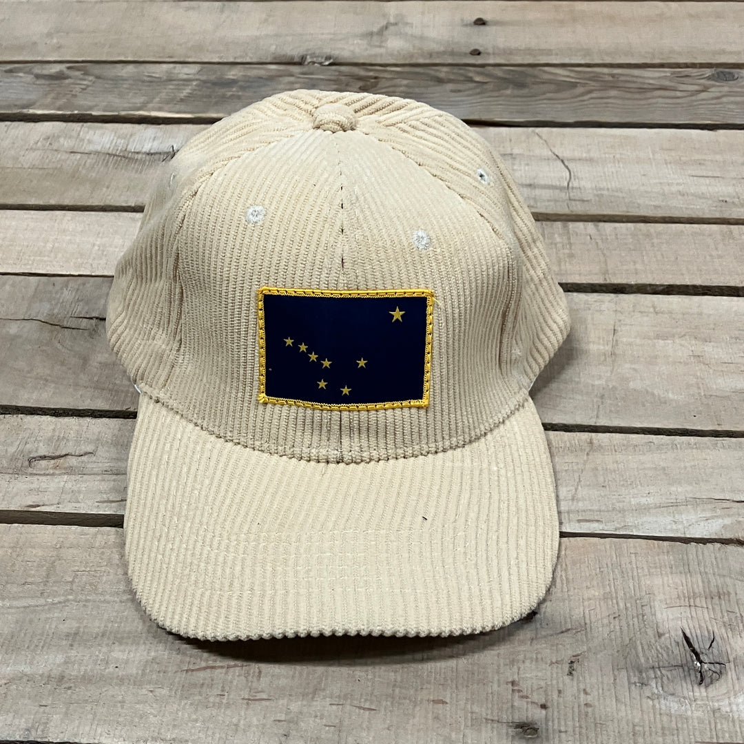 Alaska Flag Patch Corduroy Trucker Hat