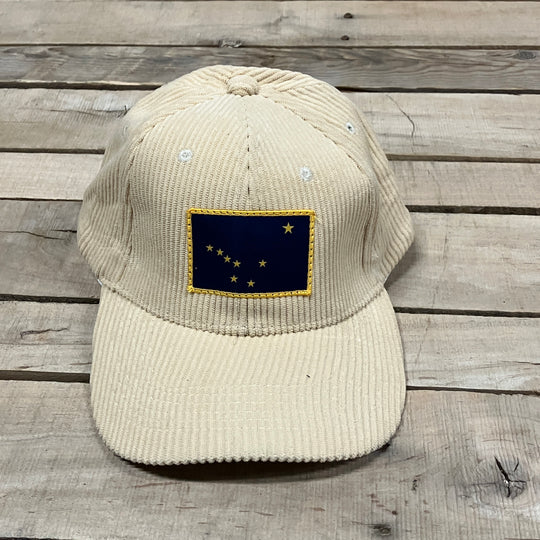 Alaska Flag Patch Corduroy Trucker Hat