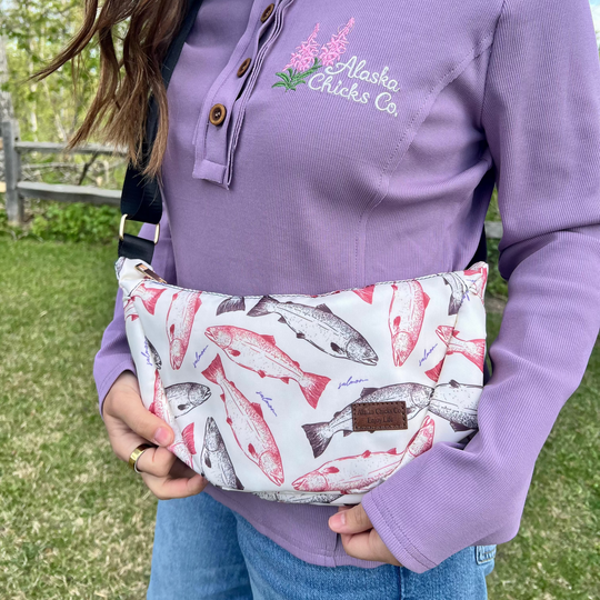 Printed Crescent Bag