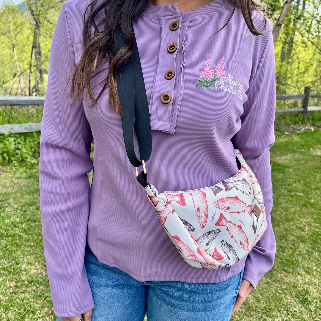Printed Crescent Bag