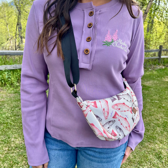 Printed Crescent Bag