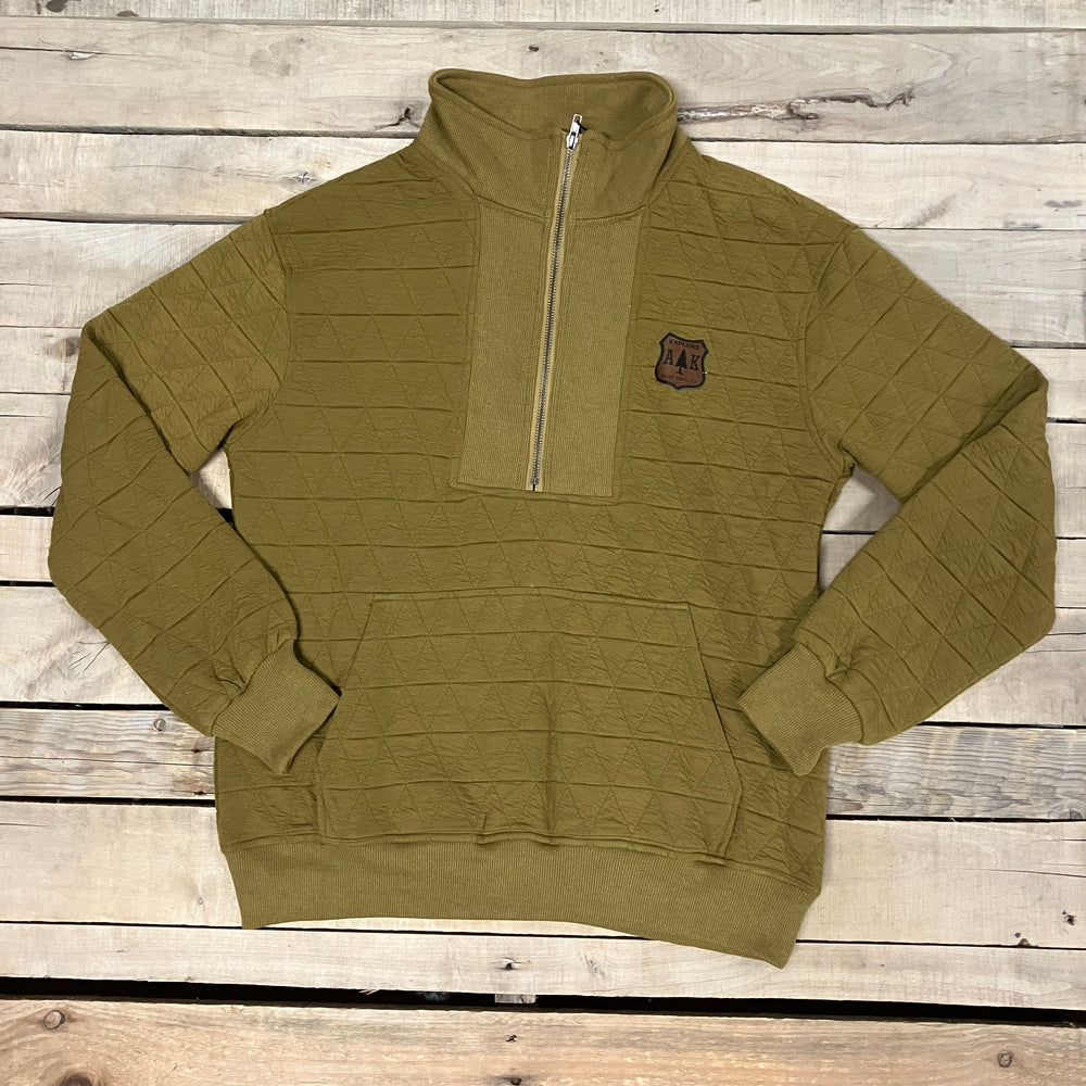 Quilted 1/4 Zip Pullover