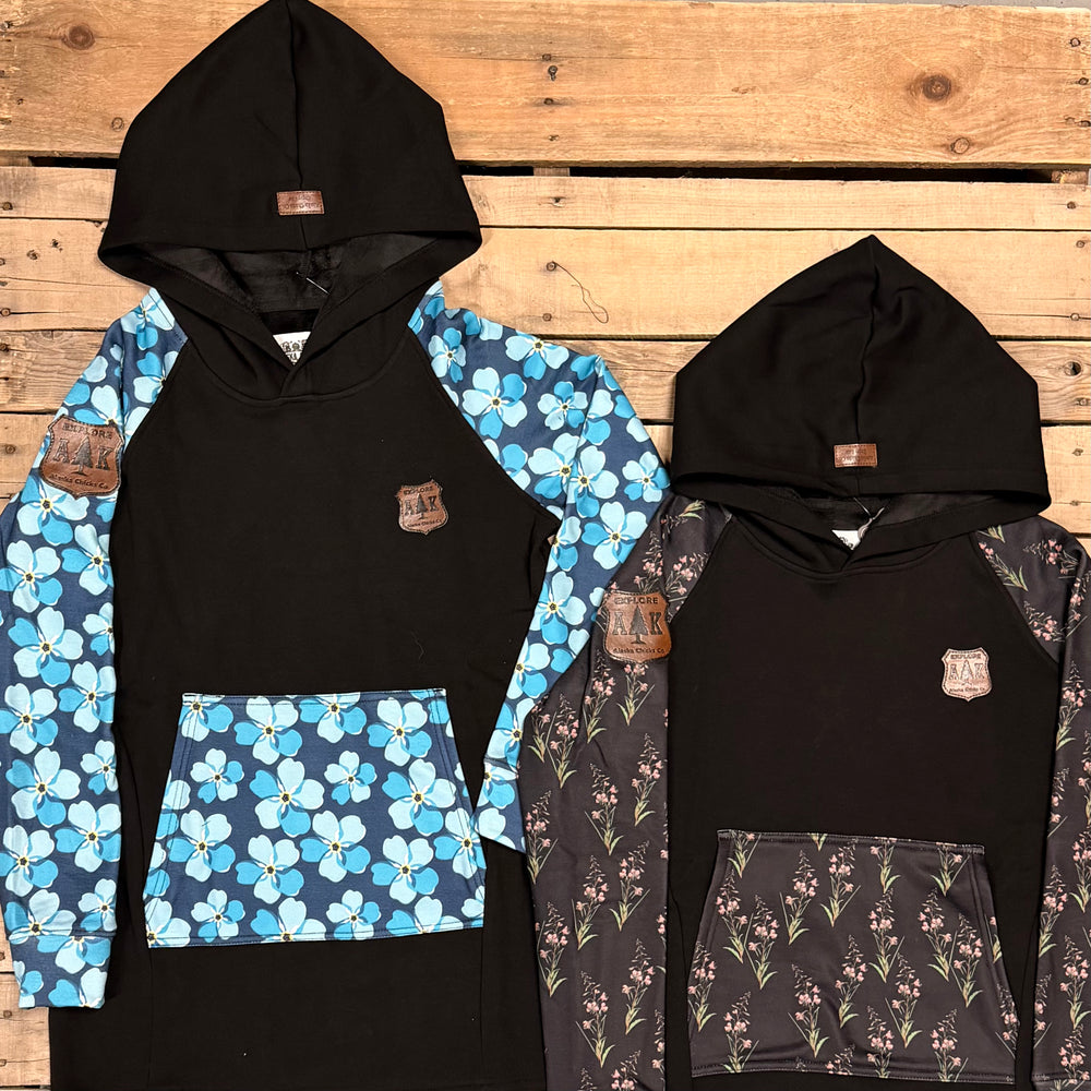 Printed Sleeve Tunic Hoodie