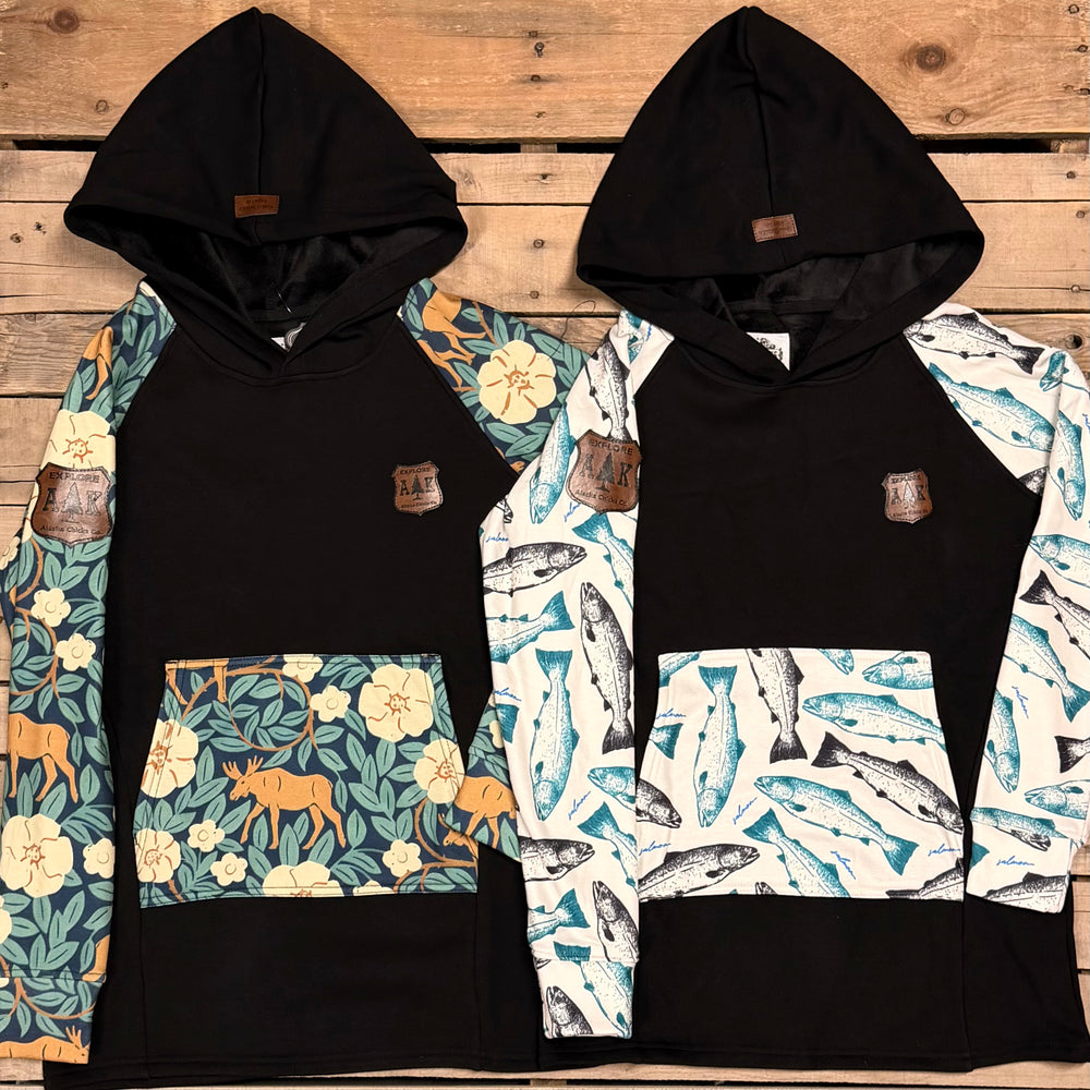 Printed Sleeve Tunic Hoodie