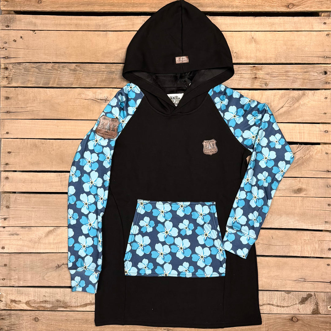 Printed Sleeve Tunic Hoodie