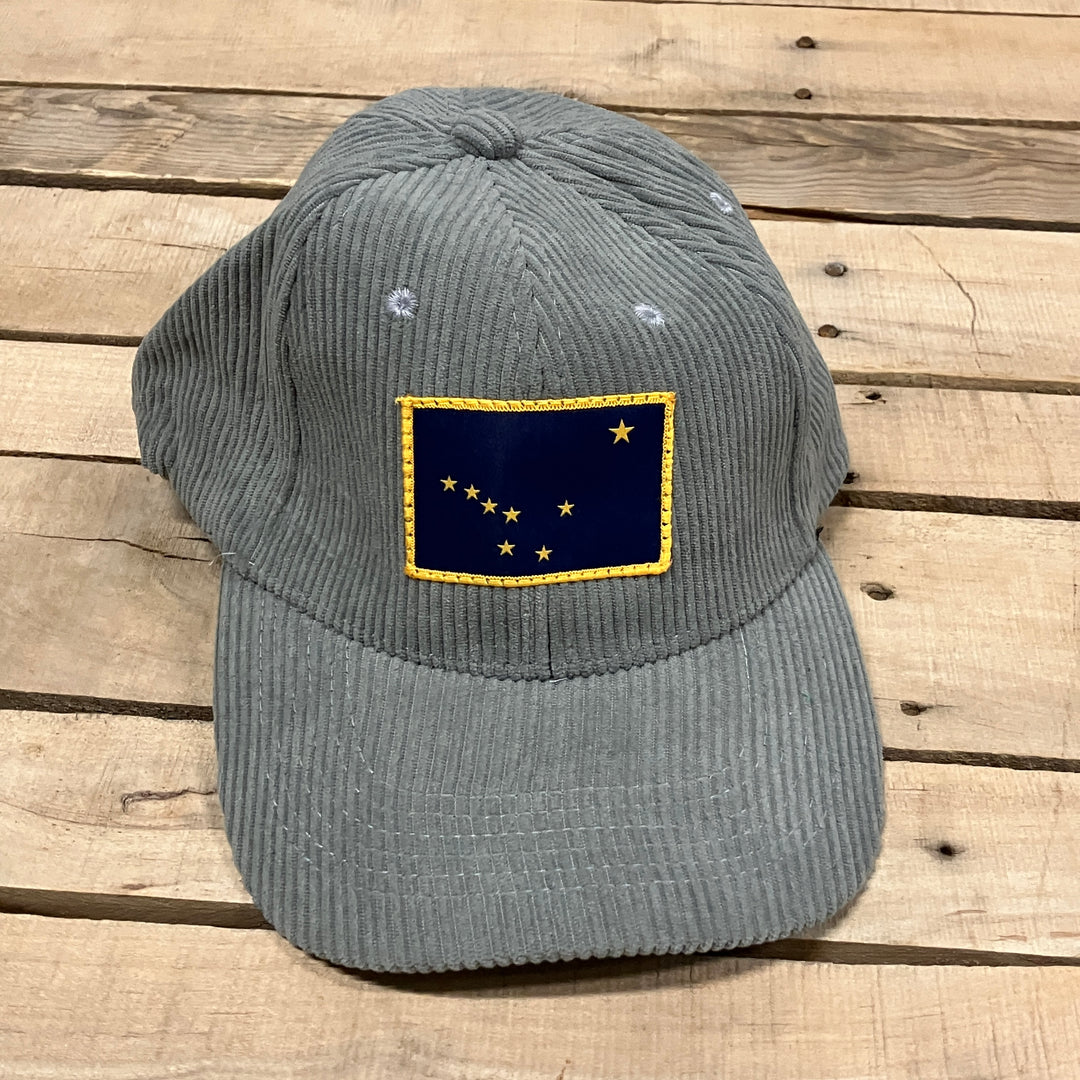 Alaska Flag Patch Corduroy Trucker Hat
