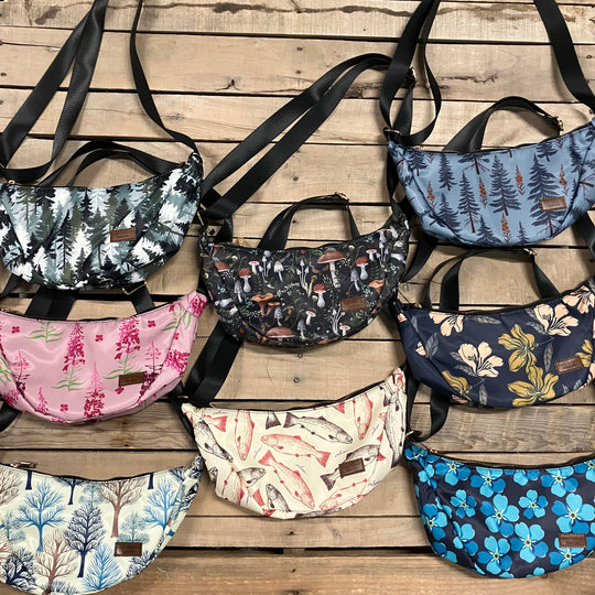 Printed Crescent Bag
