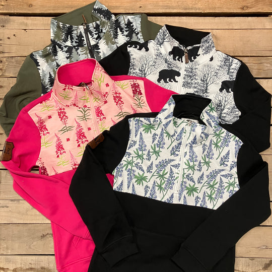 Printed Quarter Zip Pullover