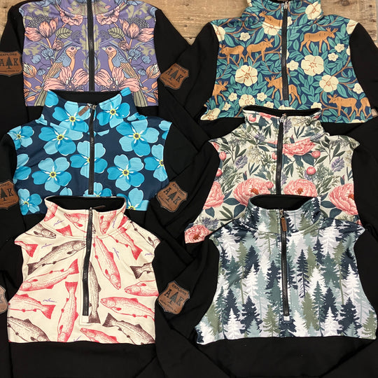 Printed Quarter Zip Pullover