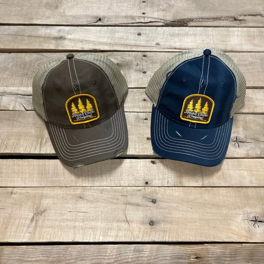 Distressed Three Tree Trucker Hat