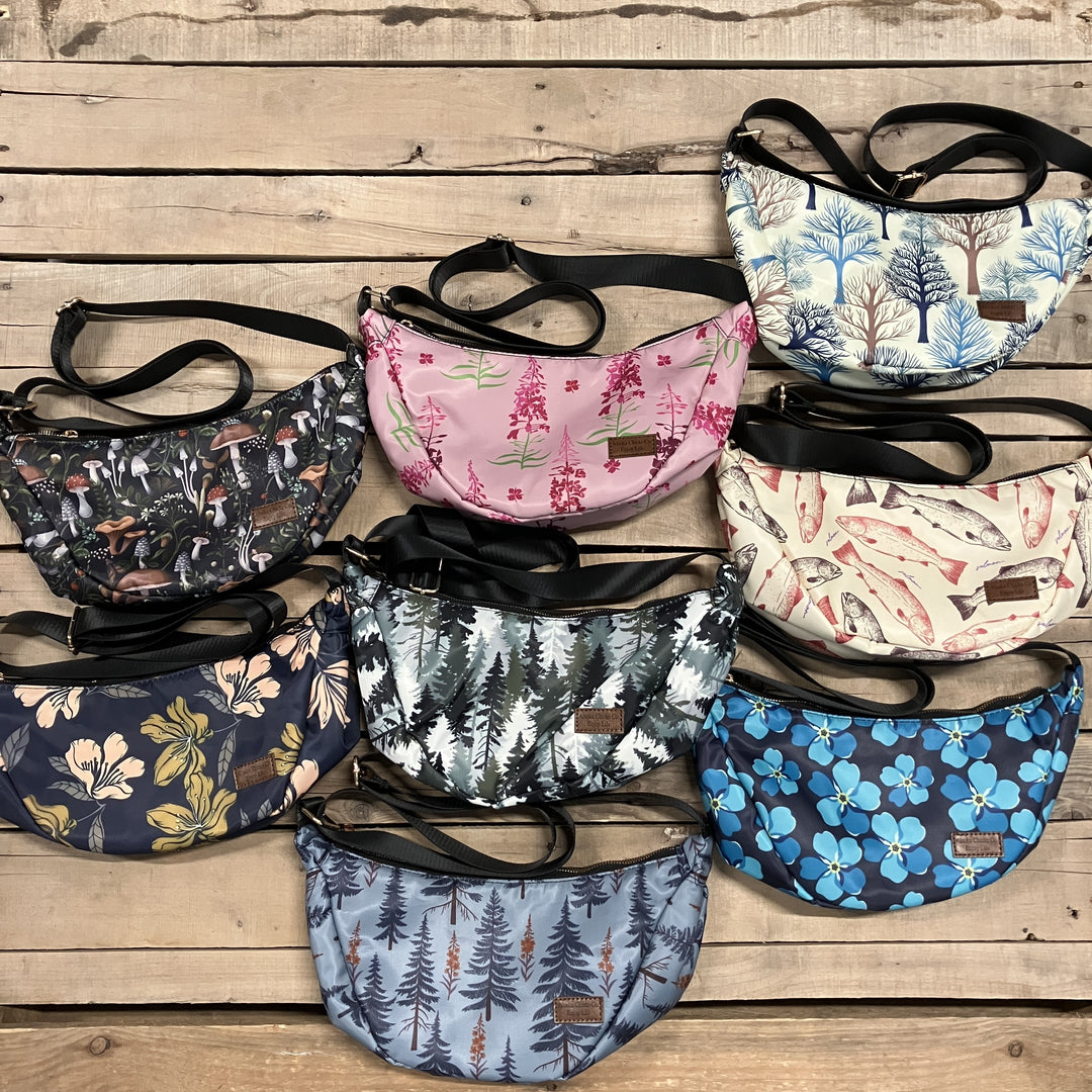 Printed Crescent Bag