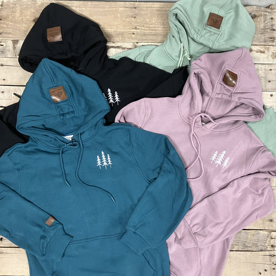 Embroidered Three Tree Hoodie