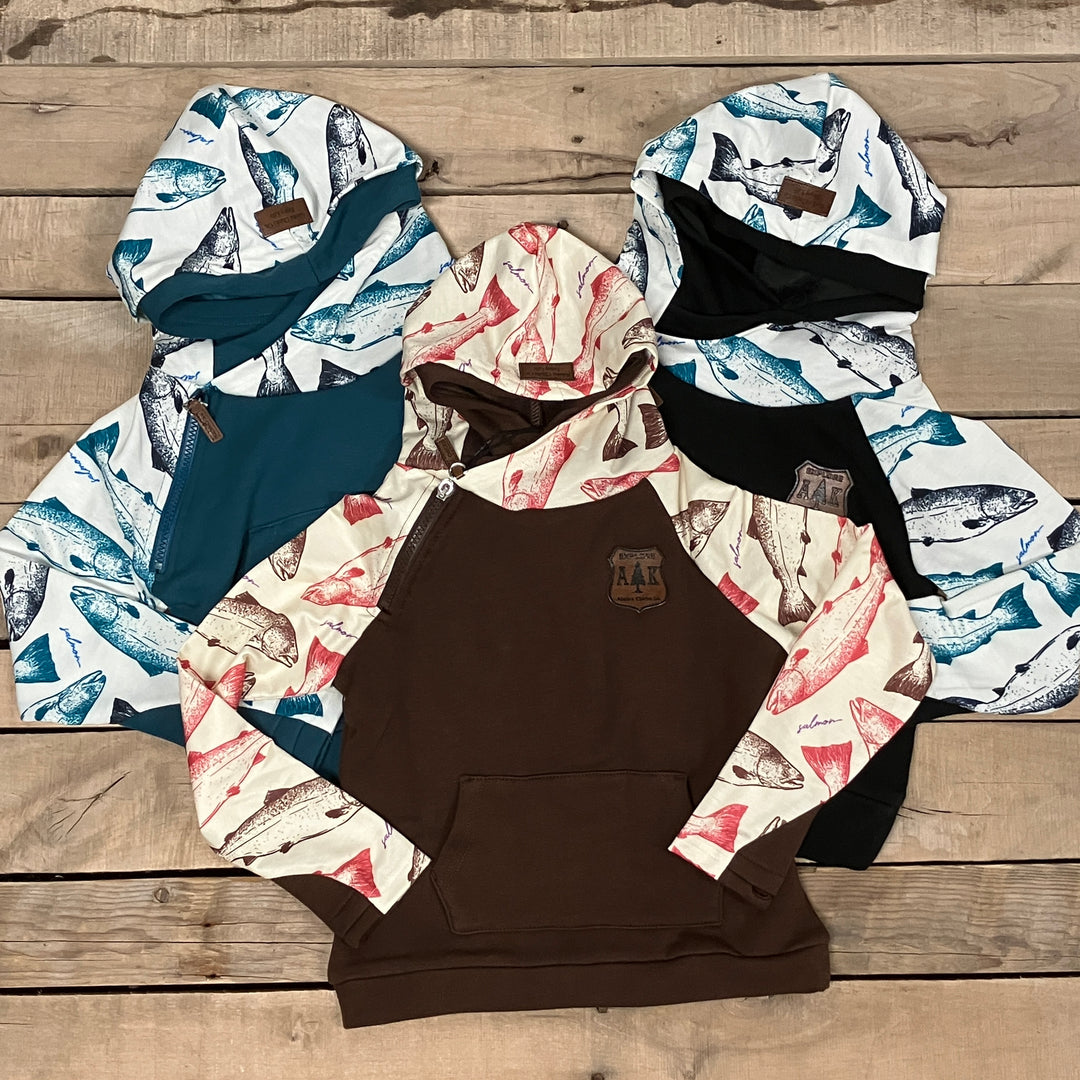 Girl's Salmon Sleeve Hoodie