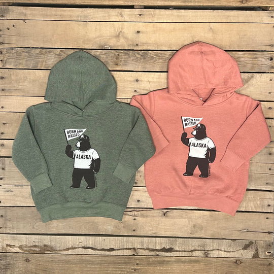Kid's Alaska Born and Raised Hoodie