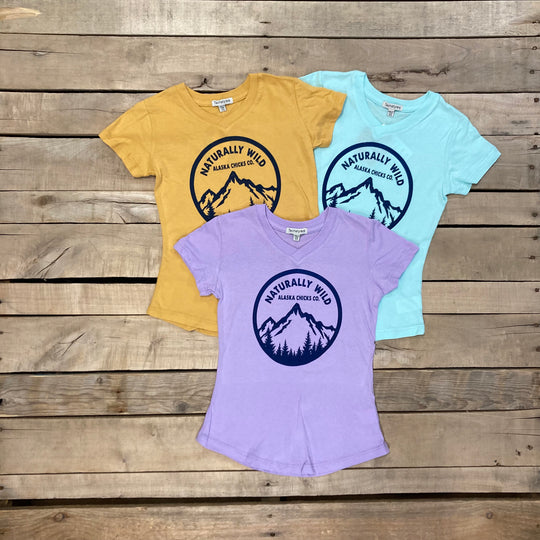 GIrl's Naturally Wild V-neck T-shirt