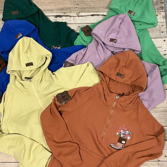 Fireweed Boot Embroidered Quarter Zip